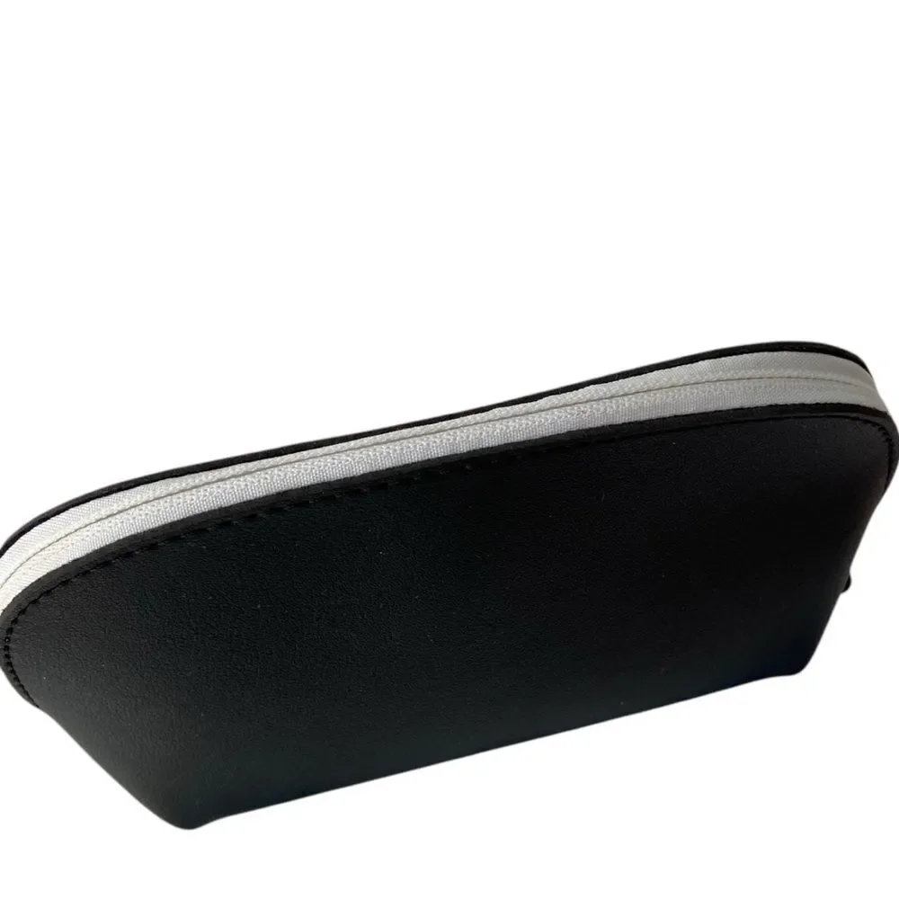Saks Fifth Avenue x United Airlines Black Leather Cosmetic Bag in One Size